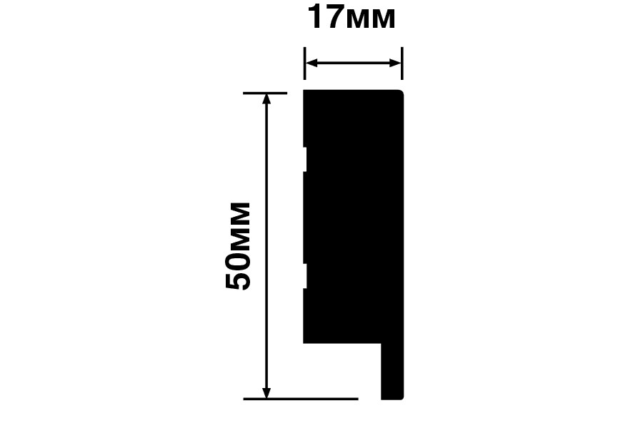 Финишный молдинг Hiwood LF1 BR417 2700×50×17