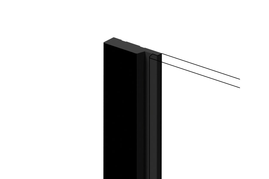 Финишный молдинг Hiwood LF124A BK 2700×42×12