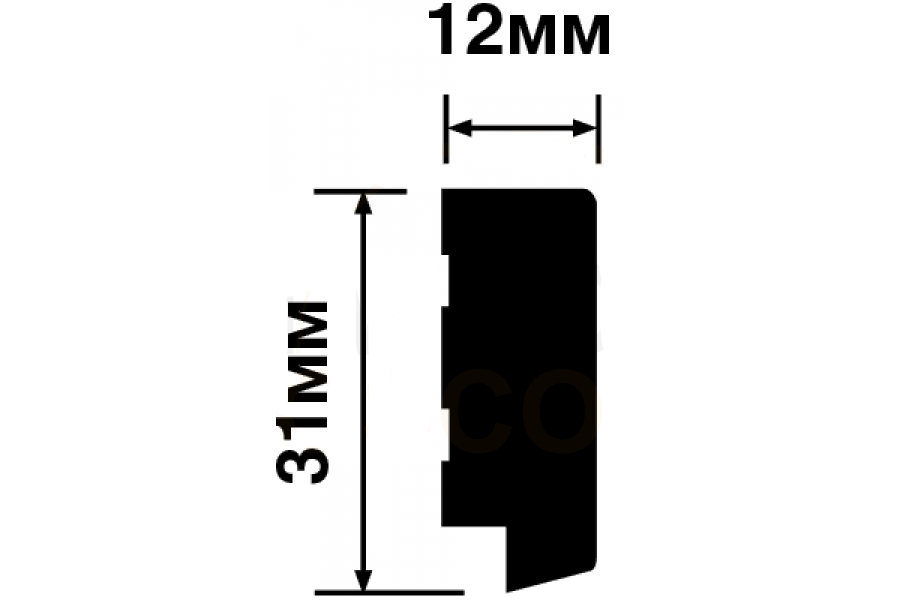 Финишный молдинг Hiwood LF124B BR416 2700×31×12