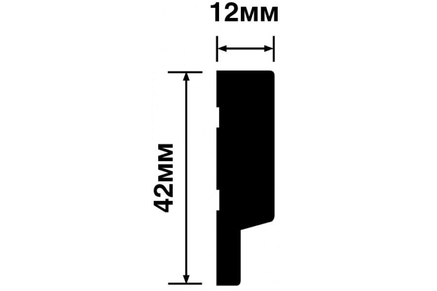 Финишный молдинг Hiwood LF124A GN83K 2700×42×12