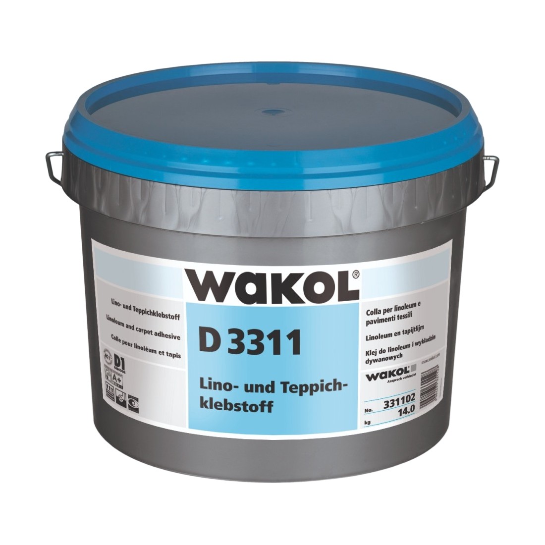 Клей для линолеума WAKOL D 3311 акриловый на водной основе 14 кг