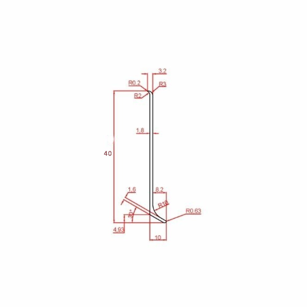 Плинтус алюминиевый Modern Decor L-образный серебро 2950×40×10