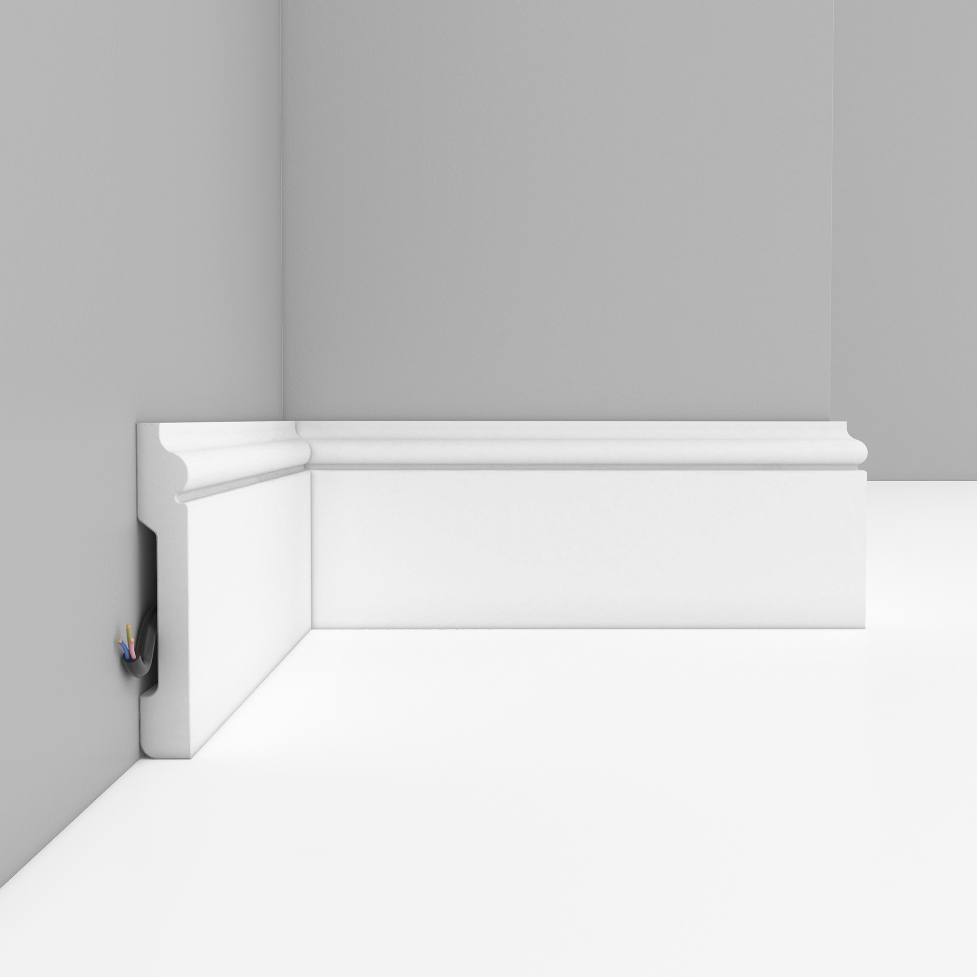 Плинтус Decomaster Белый D005-114 глянцевый 2400×79×13 Плинтус Decomaster Белый D005-114 глянцевый 2400×79×13