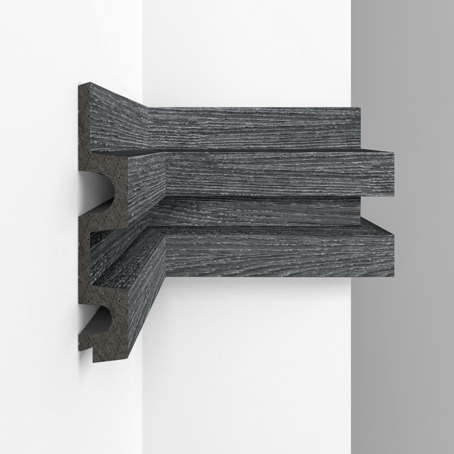 Стеновая панель Decomaster Eco Line D302-87 Дуб титан 2900×122×21