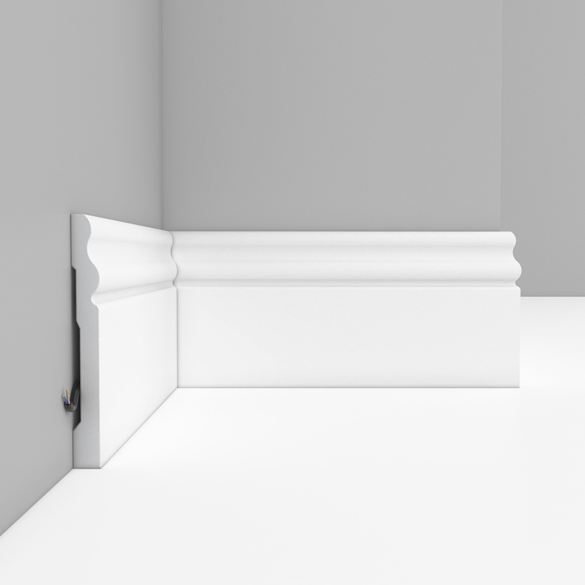 Плинтус под покраску Decomaster Артпрофиль A015 2000×96×13 Плинтус под покраску Decomaster Артпрофиль A015 2000×96×13