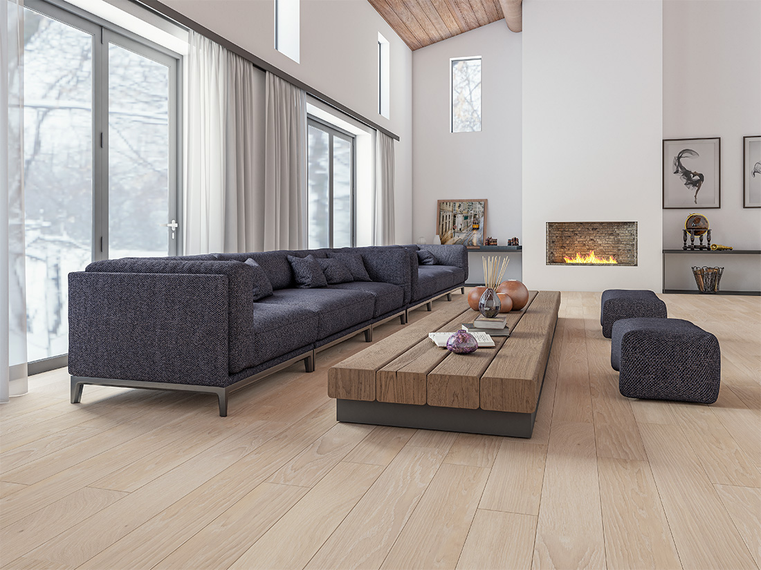 Инженерная доска Gran Parte Дуб Крема Crema 013 элит 500−1500×155×15 фото в интерьере Инженерная доска Gran Parte Дуб Крема Crema 013 элит 500−1500×155×15 фото в интерьере