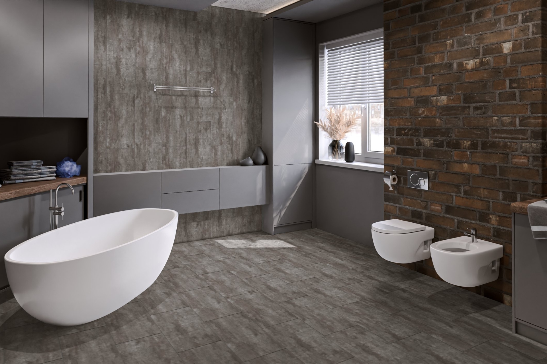 Кварцвиниловый SPC ламинат Damy Floor Ascent Strong Арарат 1204-3-ST 610×305×5 фото в интерьере