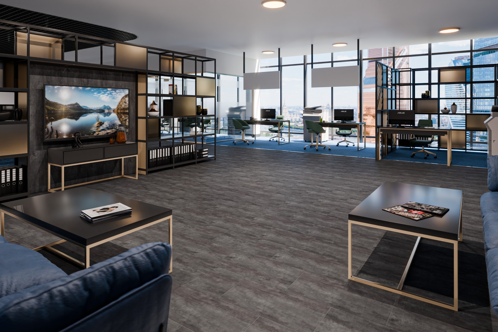 Кварцвиниловый SPC ламинат Damy Floor Ascent Strong Арарат 1204-3-ST 610×305×5 фото в интерьере