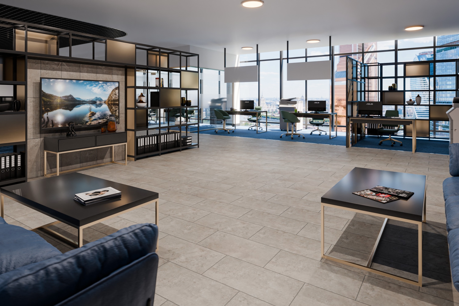 Кварцвиниловый SPC ламинат Damy Floor Ascent Strong Эйгер 3936-1-ST 610×305×5 фото в интерьере