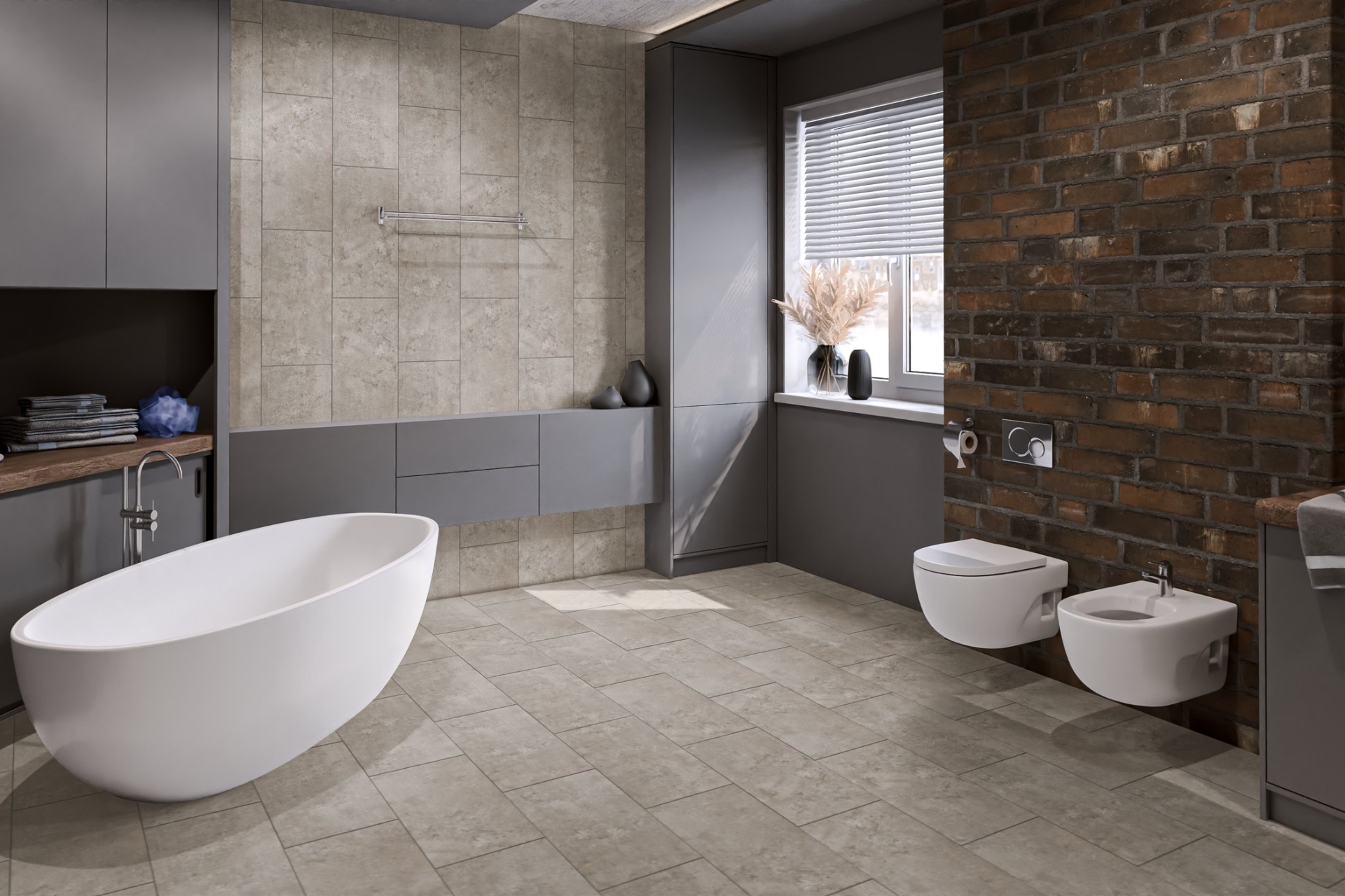 Кварцвиниловый SPC ламинат Damy Floor Ascent Strong Эйгер 3936-1-ST 610×305×5 фото в интерьере