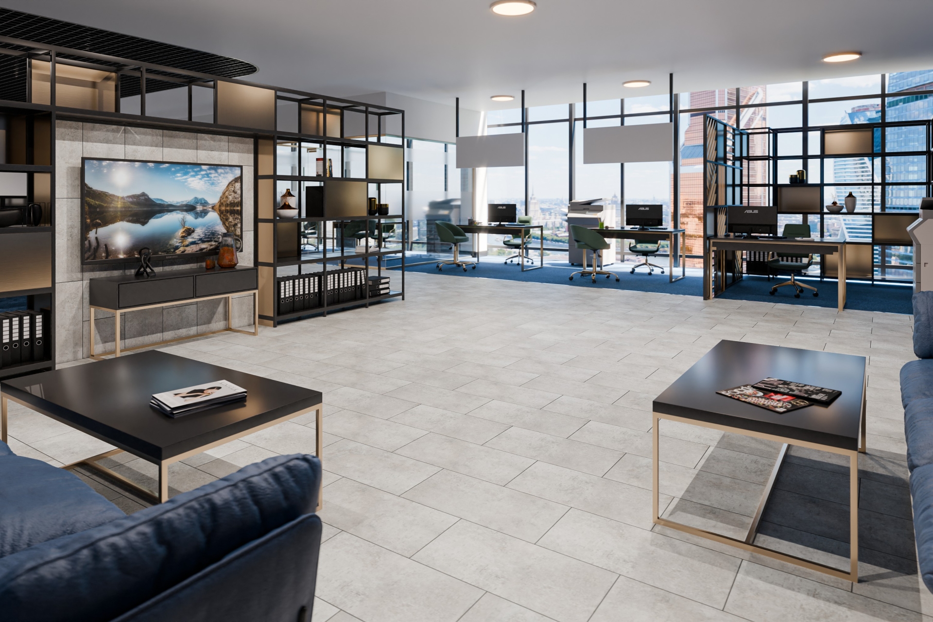 Кварцвиниловый SPC ламинат Damy Floor Ascent Strong Фудзияма JYM533-03-ST 610×305×5 фото в интерьере