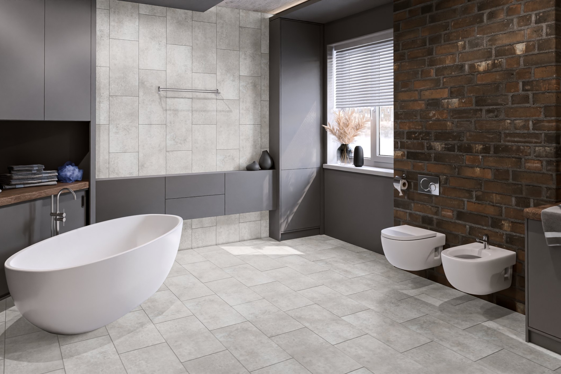 Кварцвиниловый SPC ламинат Damy Floor Ascent Strong Фудзияма JYM533-03-ST 610×305×5 фото в интерьере