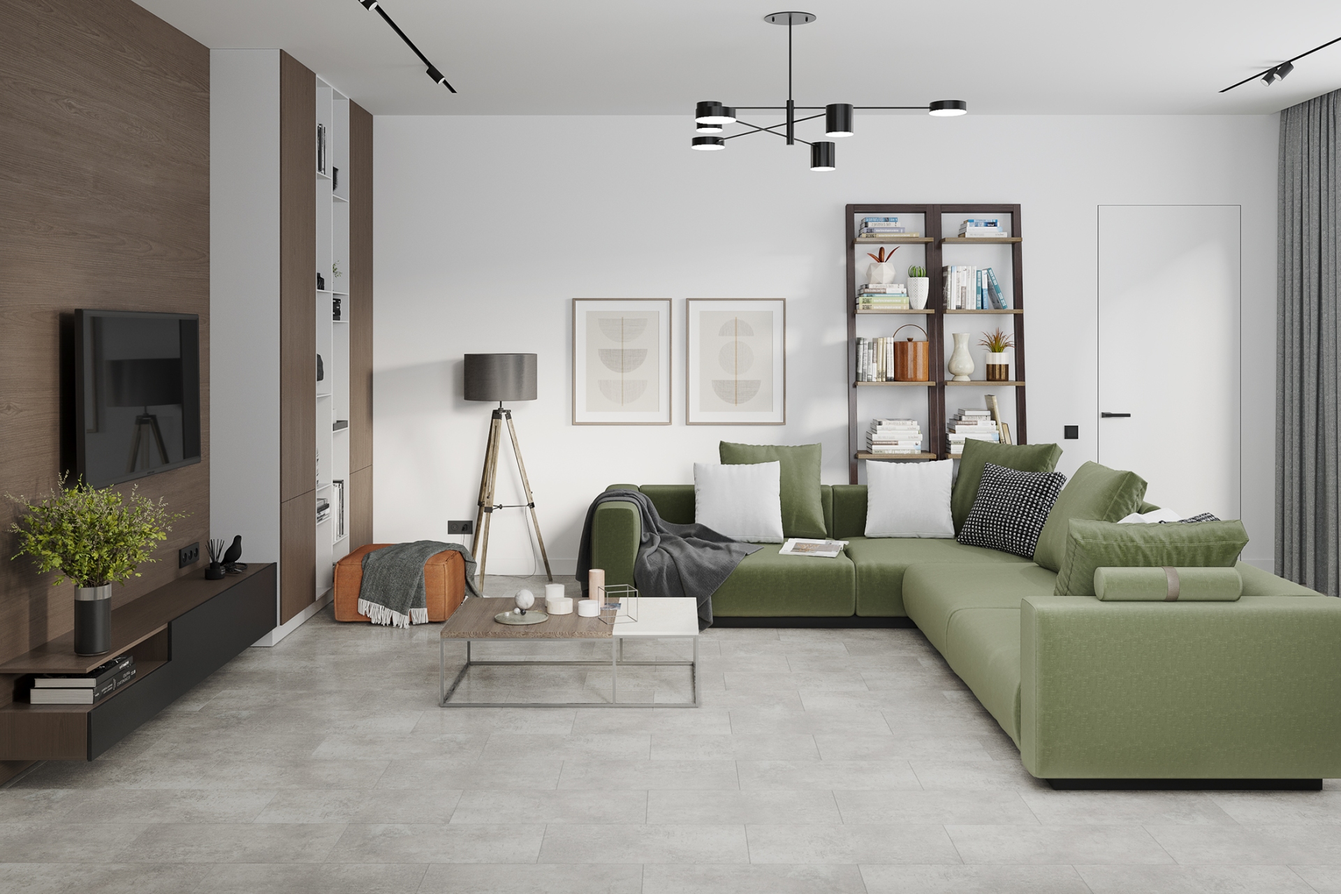 Кварцвиниловый SPC ламинат Damy Floor Ascent Strong Фудзияма JYM533-03-ST 610×305×5 фото в интерьере