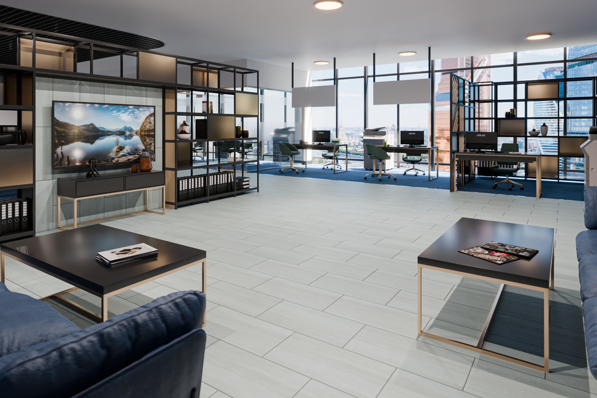 Кварцвиниловый SPC ламинат Damy Floor Ascent Strong Кайлас CDM271-03-ST 610×305×5 фото в интерьере