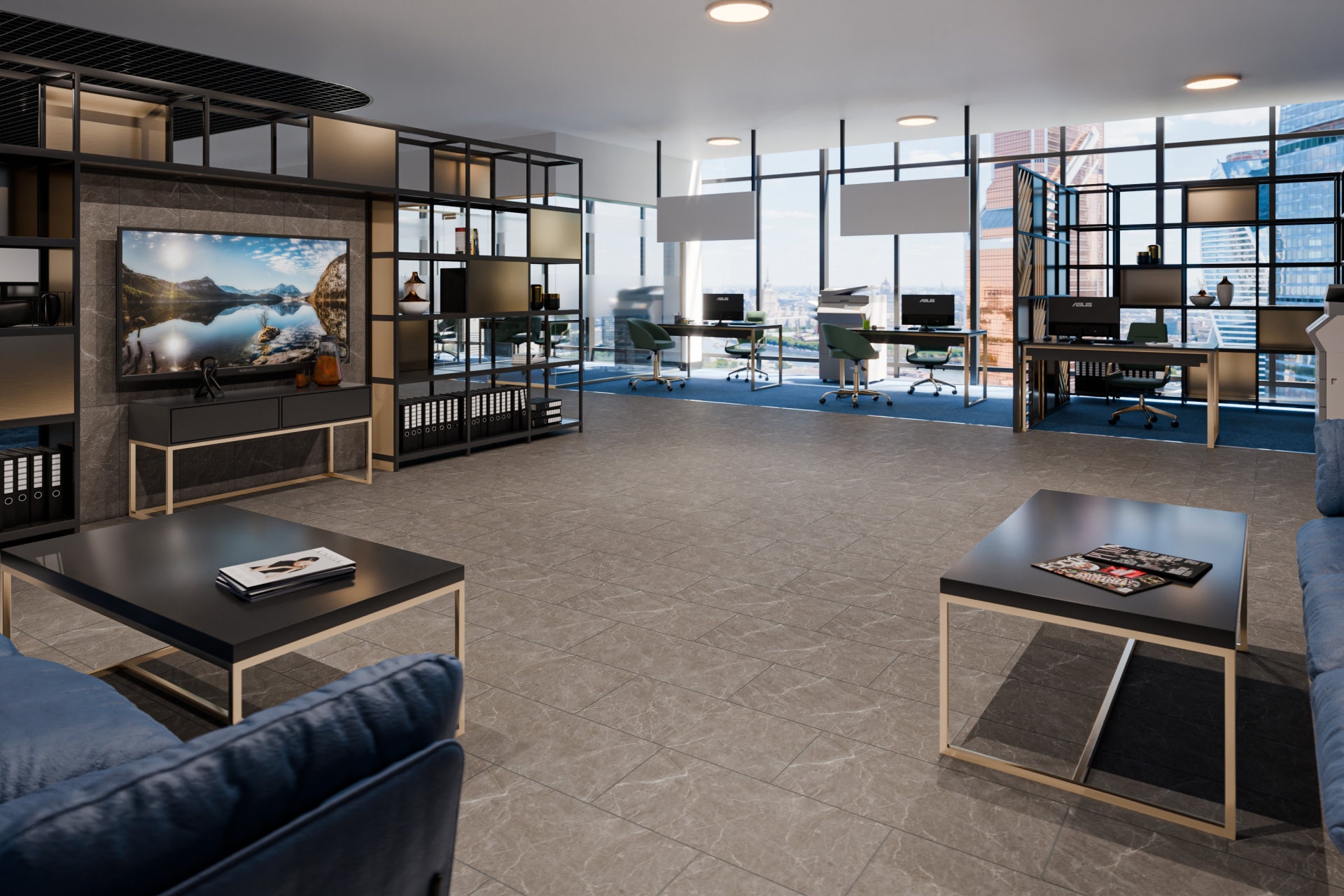 Кварцвиниловый SPC ламинат Damy Floor Ascent Strong Макалу LQ8132-2-ST 610×305×5 фото в интерьере