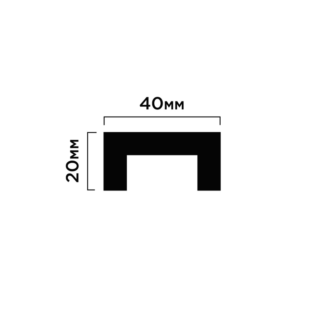 Рейка декоративная Hiwood LB40 BR490 2700×40×20