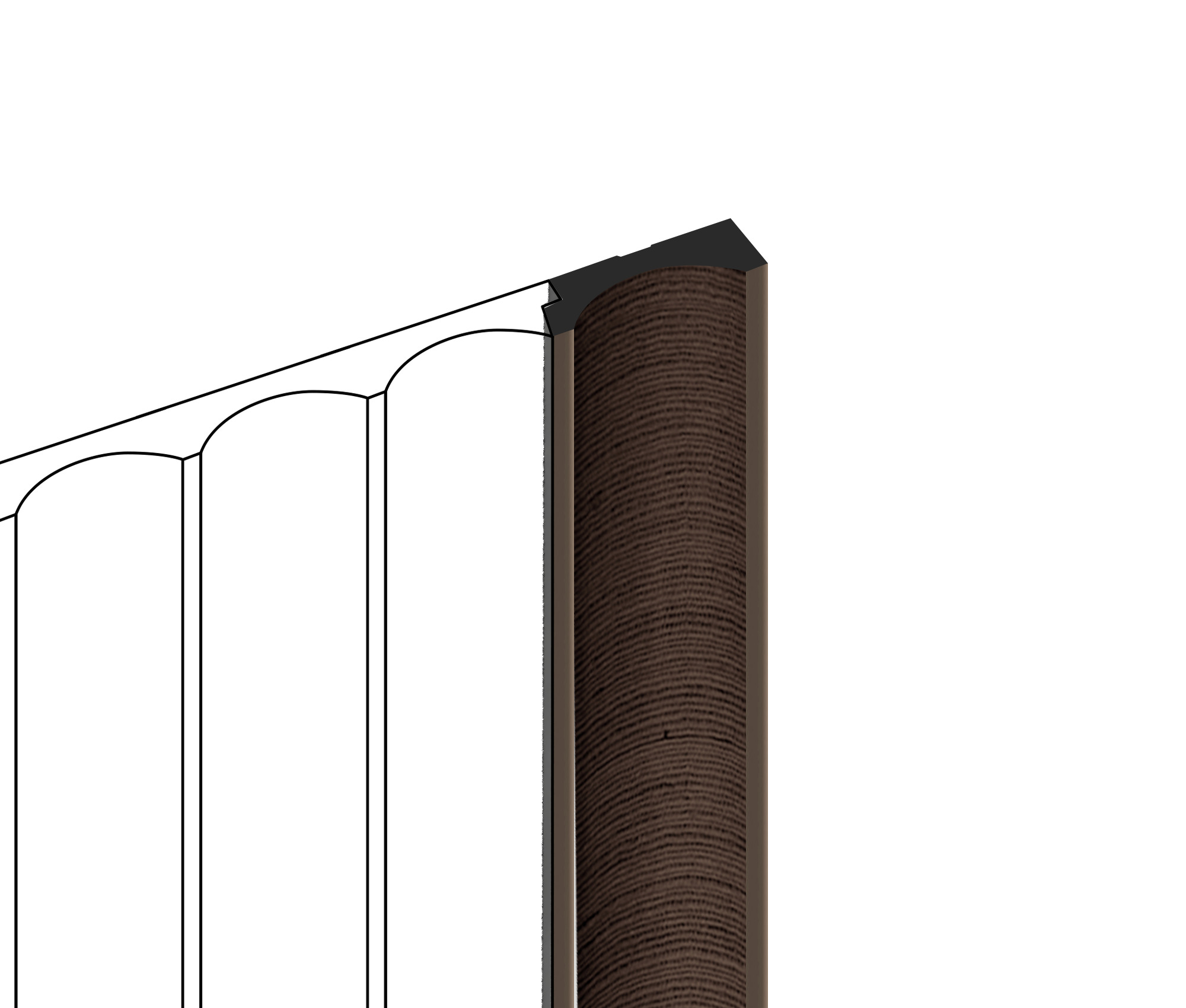Финишный молдинг Hiwood LF139B BR354 2700×34×12