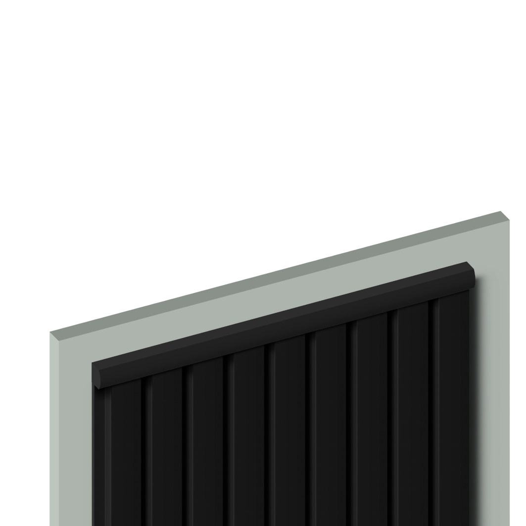 Молдинг из полистирола Hiwood D15V2 BK 2700×15×15