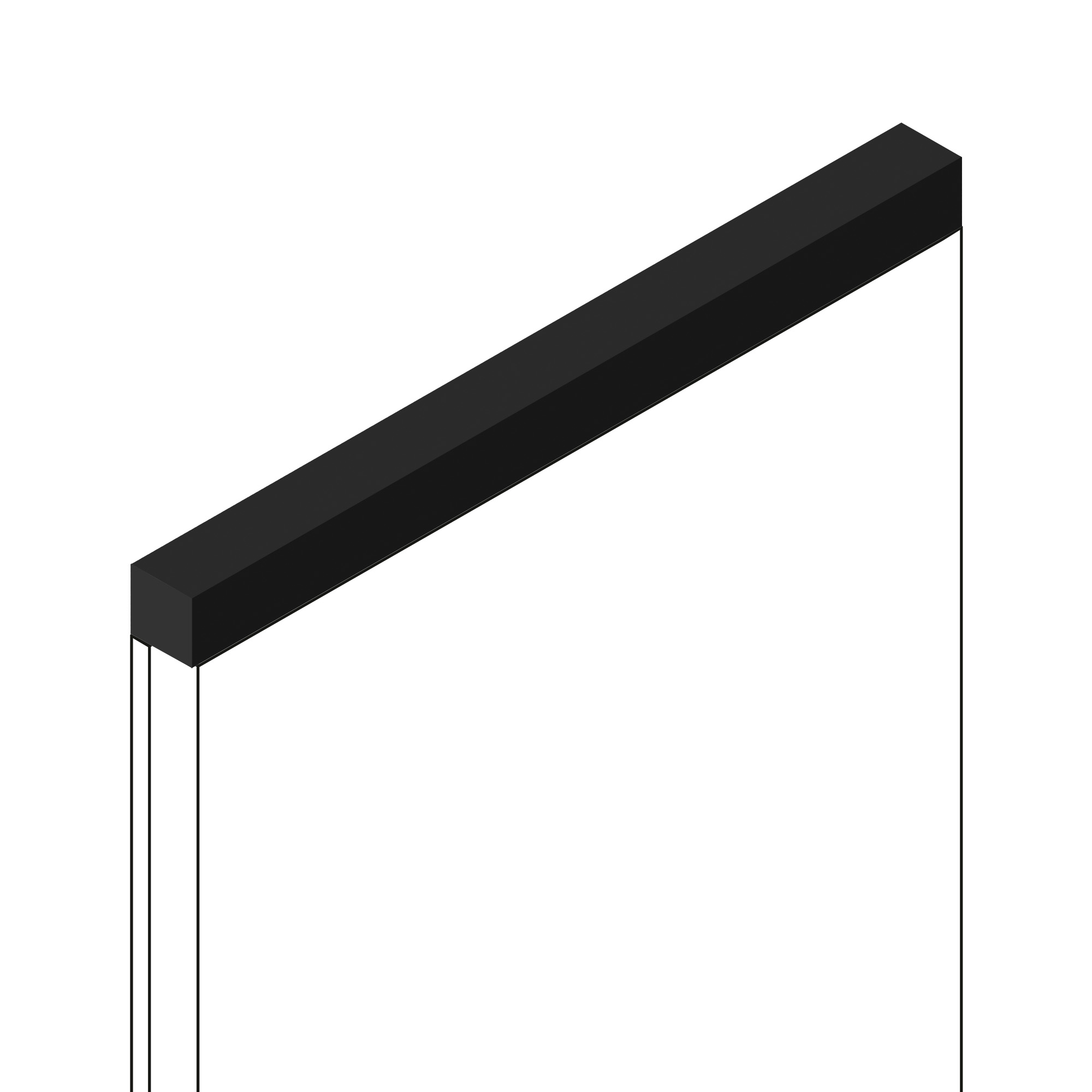 Молдинг из полистирола Hiwood D12V1 BK 2700×12×12