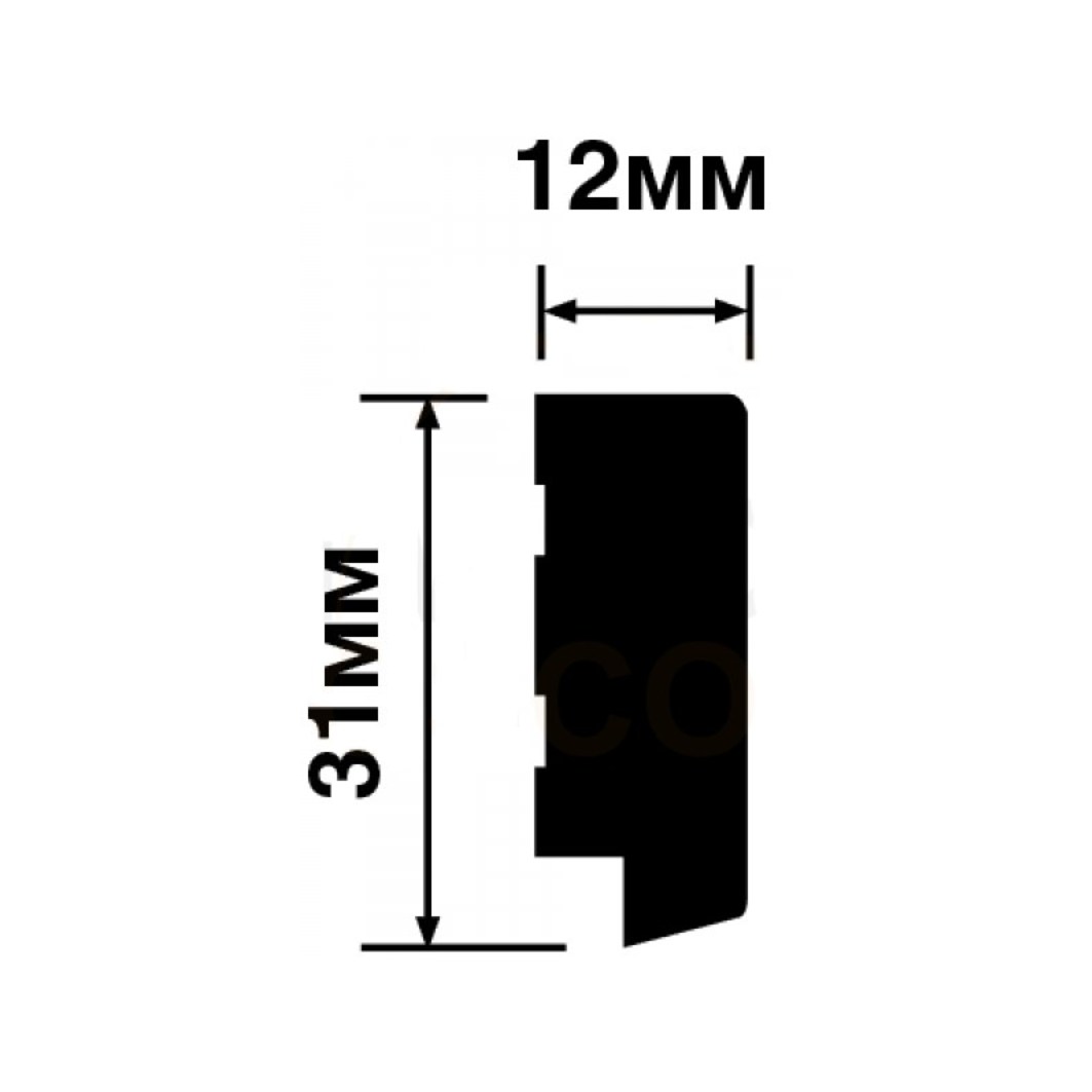 Финишный молдинг Hiwood LF124B BR497K 2700×31×12