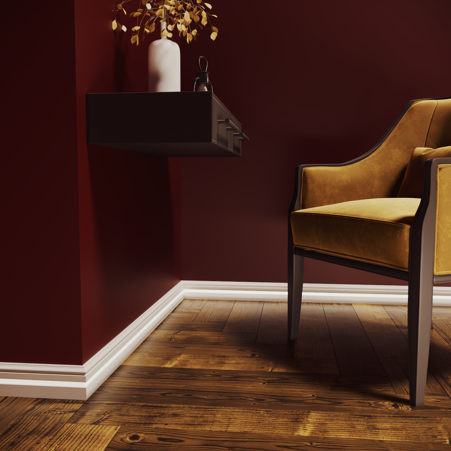 Плинтус МДФ под покраску Evrowood PN 040 Led с подсветкой 2000×80×16 фото в интерьере Плинтус МДФ под покраску Evrowood PN 040 Led с подсветкой 2000×80×16 фото в интерьере