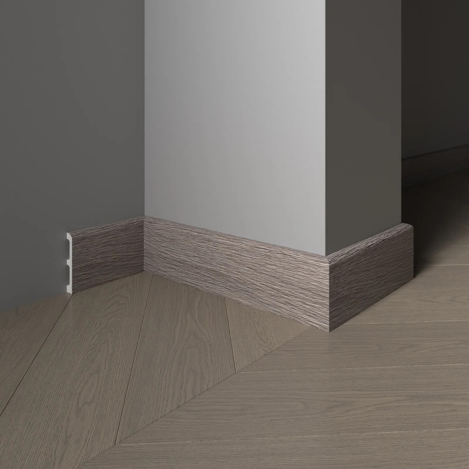 Плинтус Decor-Dizayn 706-80SH 2400×80×13 фото в интерьере