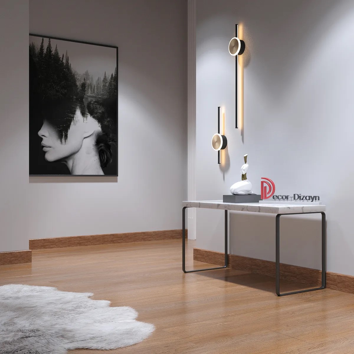 Плинтус Decor-Dizayn 706-83SH 2400×80×13 фото в интерьере