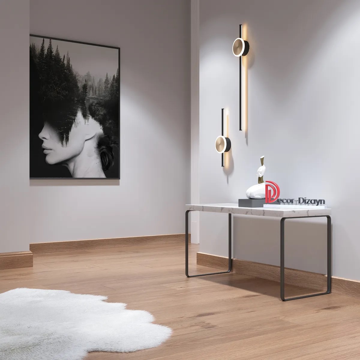 Плинтус Decor-Dizayn 706-90SH 2400×80×13 фото в интерьере
