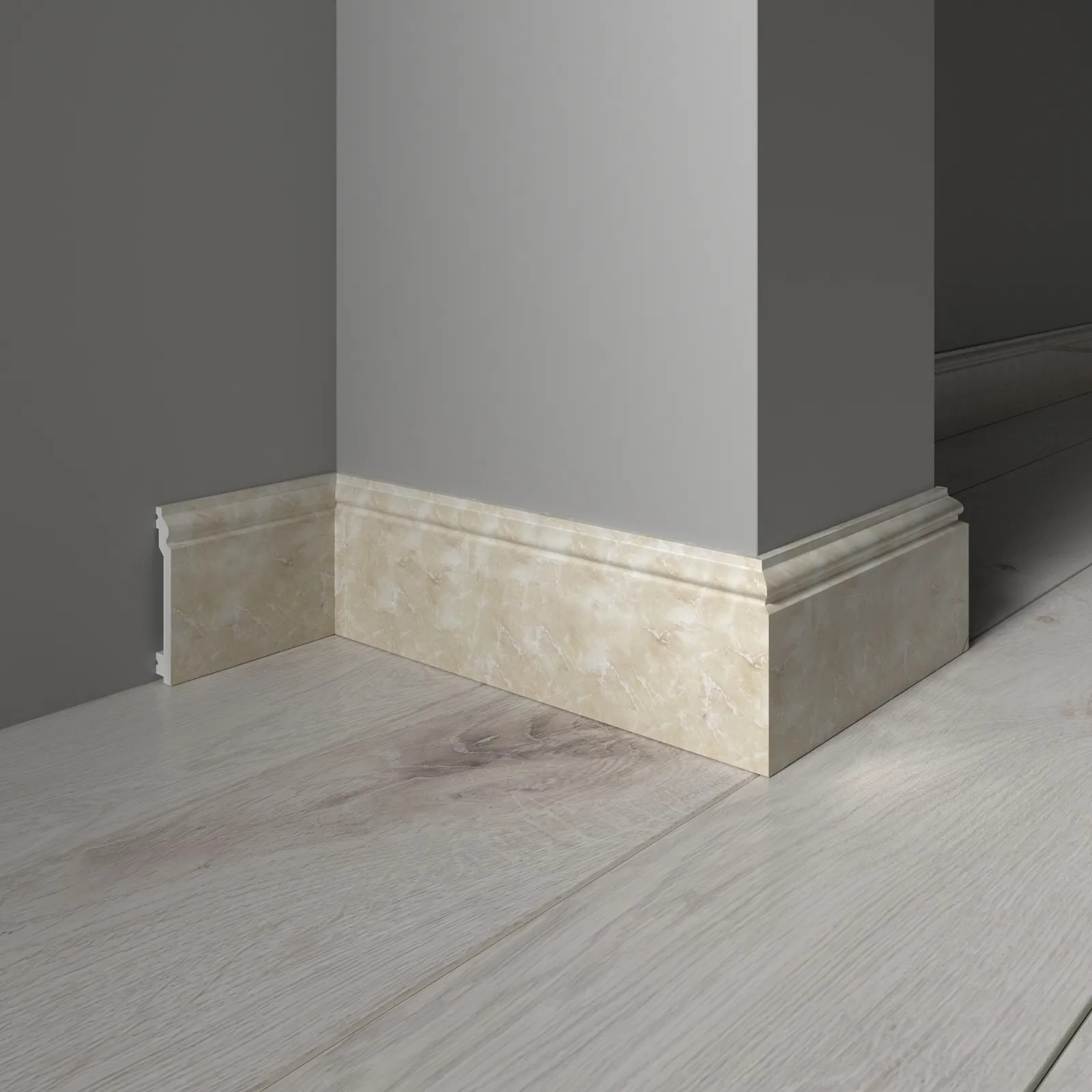 Плинтус Decor-Dizayn 701-10 2400×100×16 фото в интерьере