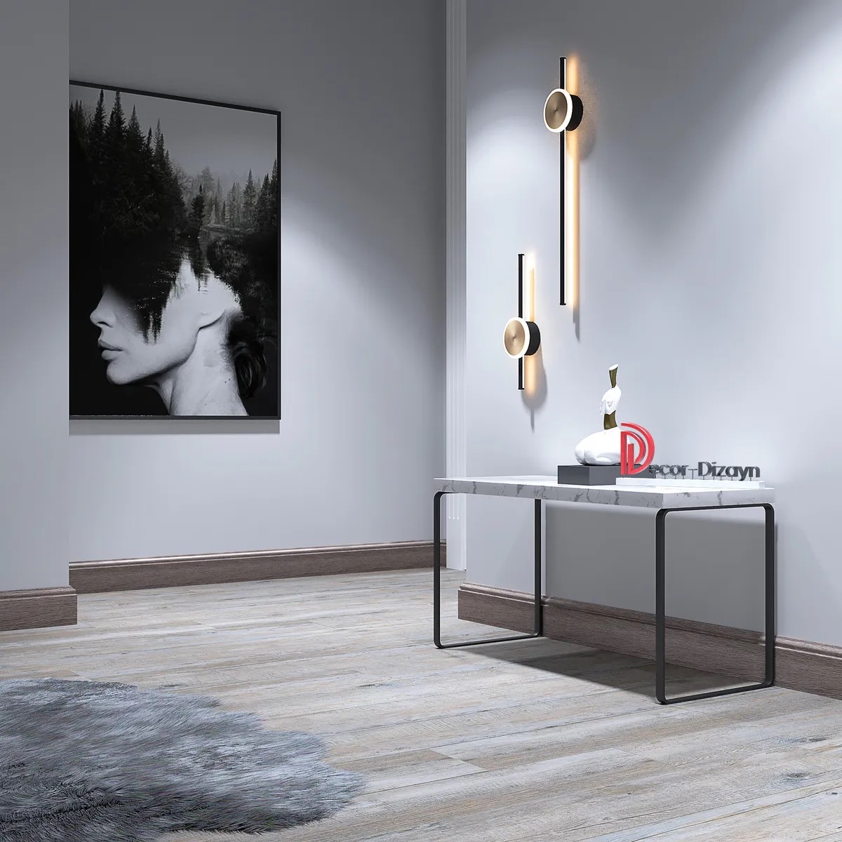 Плинтус Decor-Dizayn 701-80SH 2400×100×16 фото в интерьере