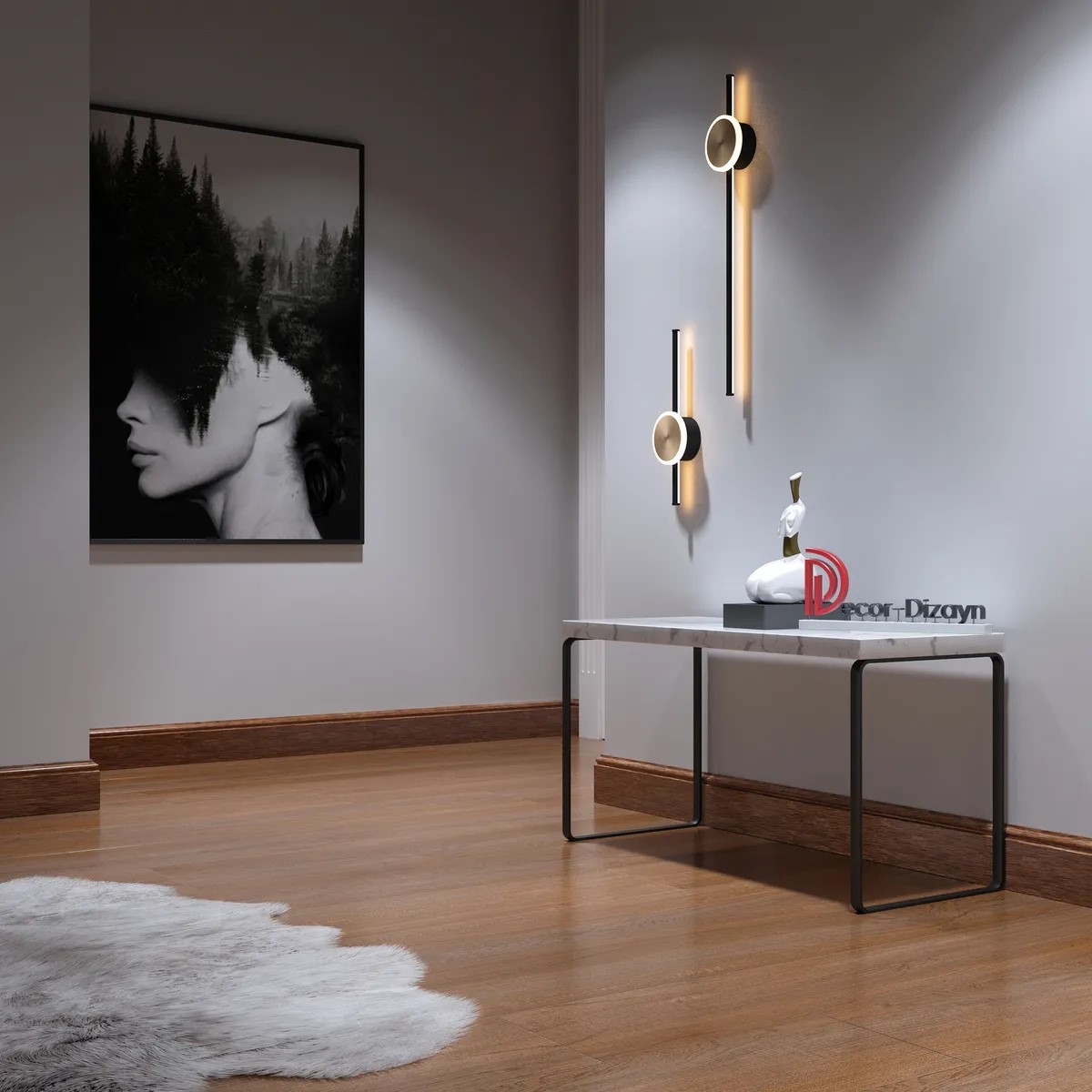 Плинтус Decor-Dizayn 701-83SH 2400×100×16 фото в интерьере