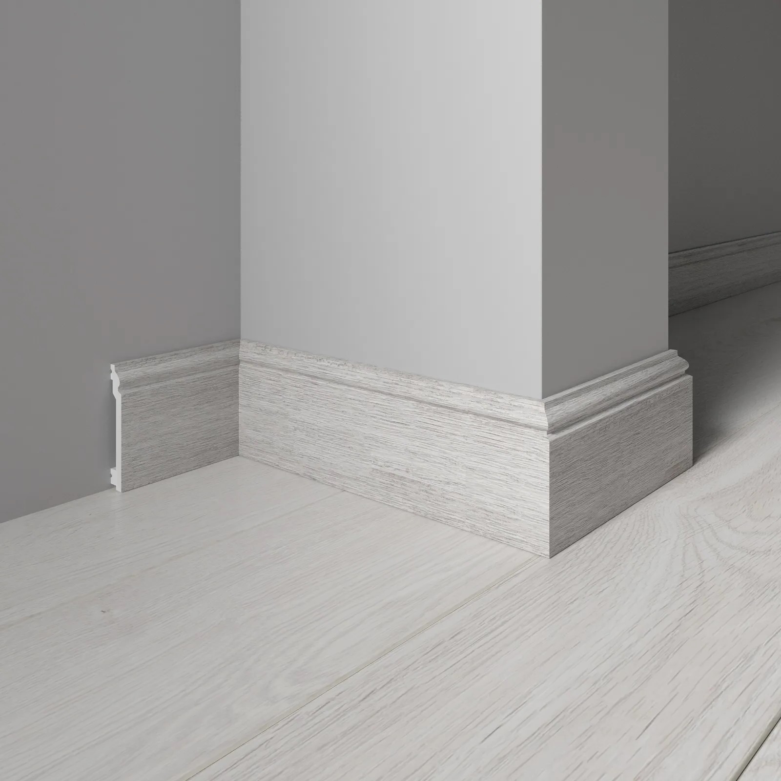Плинтус Decor-Dizayn 701-89SH 2400×100×16 фото в интерьере