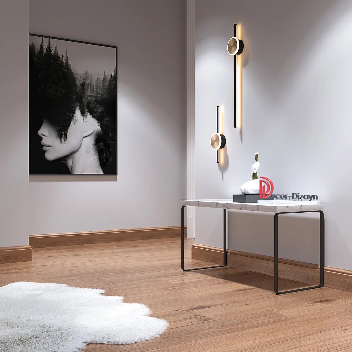Плинтус Decor-Dizayn 701-90SH 2400×100×16 фото в интерьере