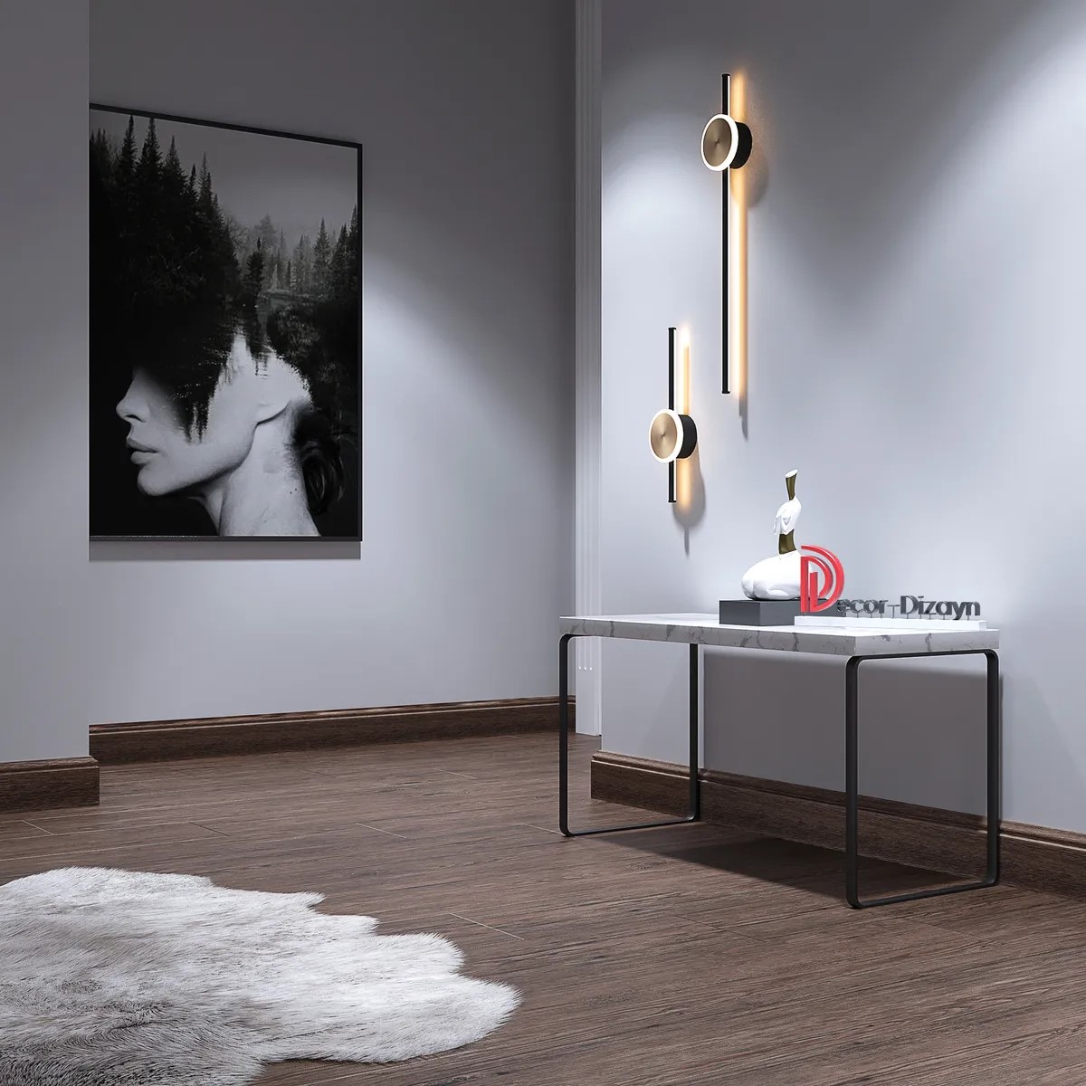 Плинтус Decor-Dizayn 701-92SH 2400×100×16 фото в интерьере