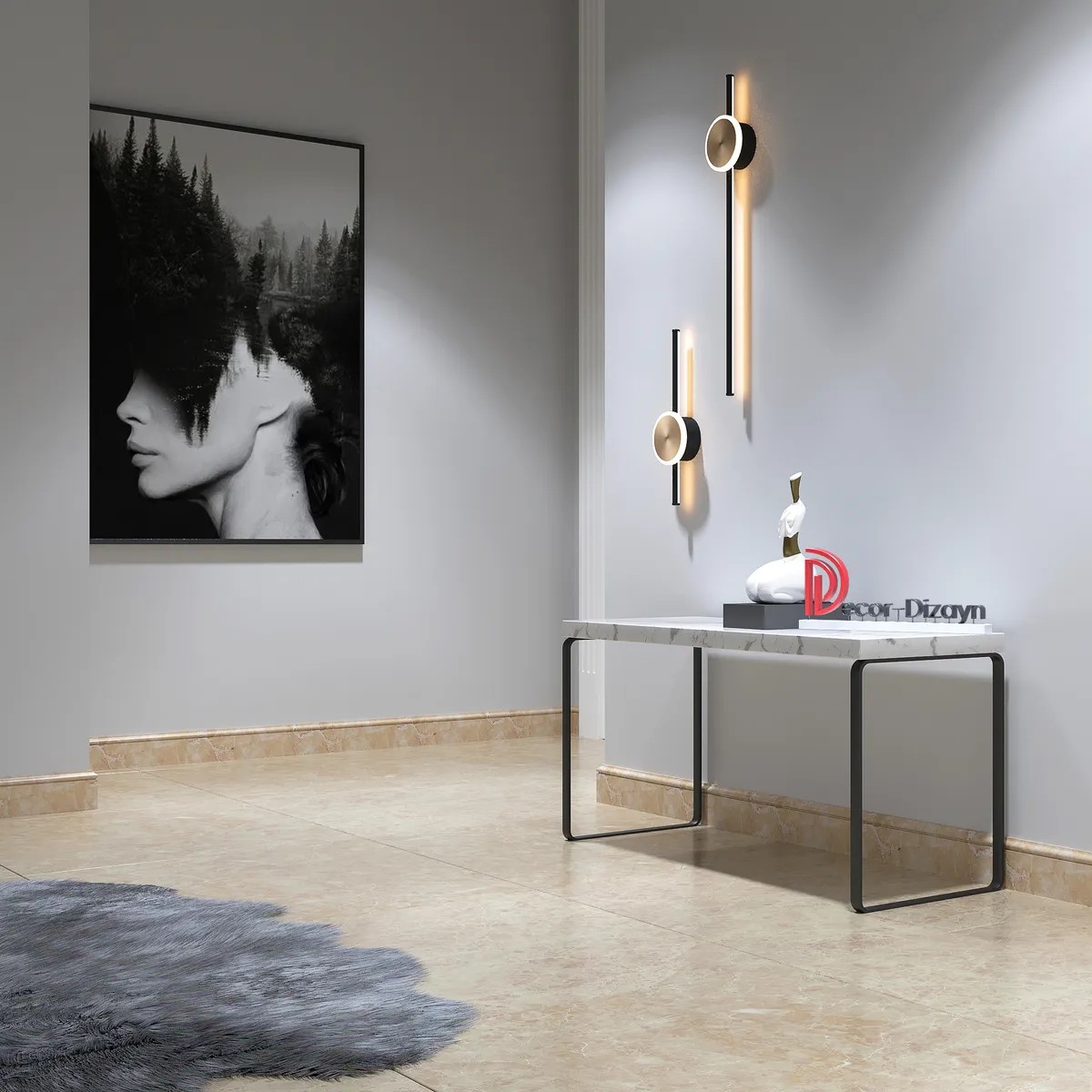 Плинтус Decor-Dizayn 005-10 2400×79×13 фото в интерьере