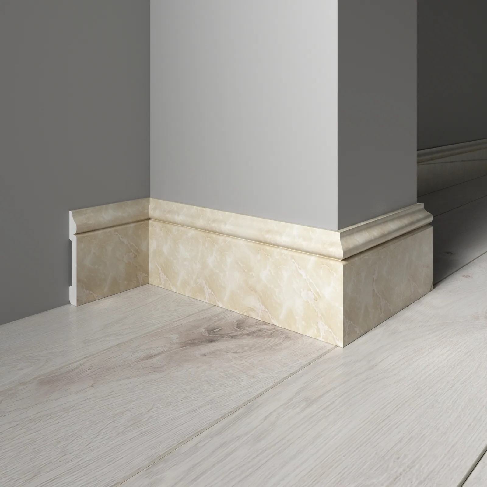 Плинтус Decor-Dizayn 005-10 2400×79×13 фото в интерьере