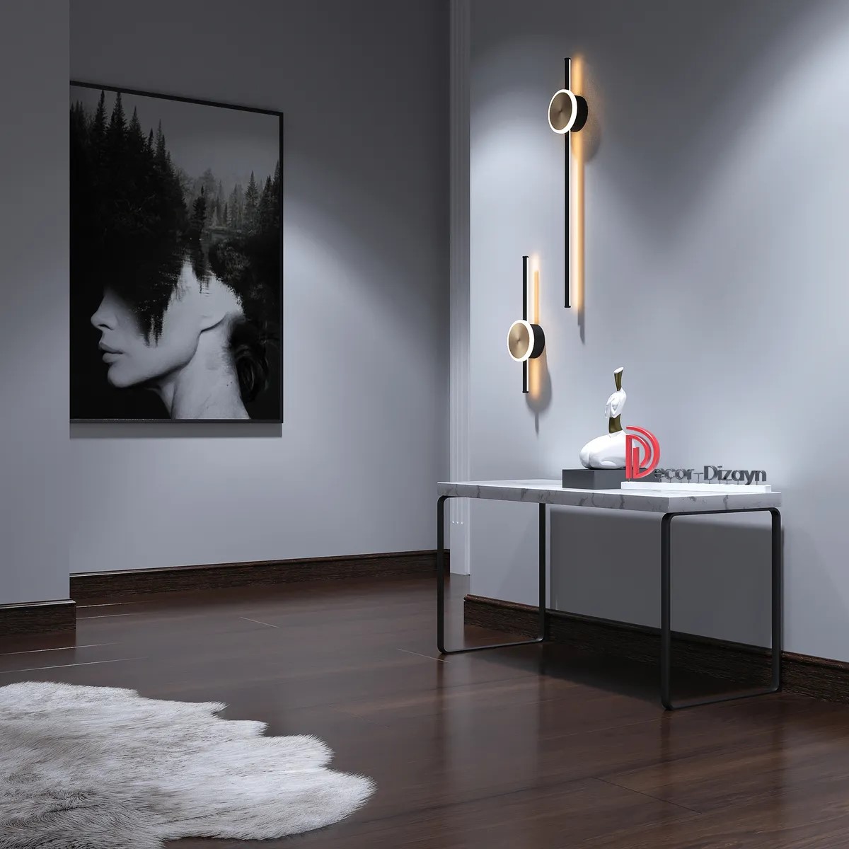 Плинтус Decor-Dizayn 005-73SH 2400×79×13 фото в интерьере