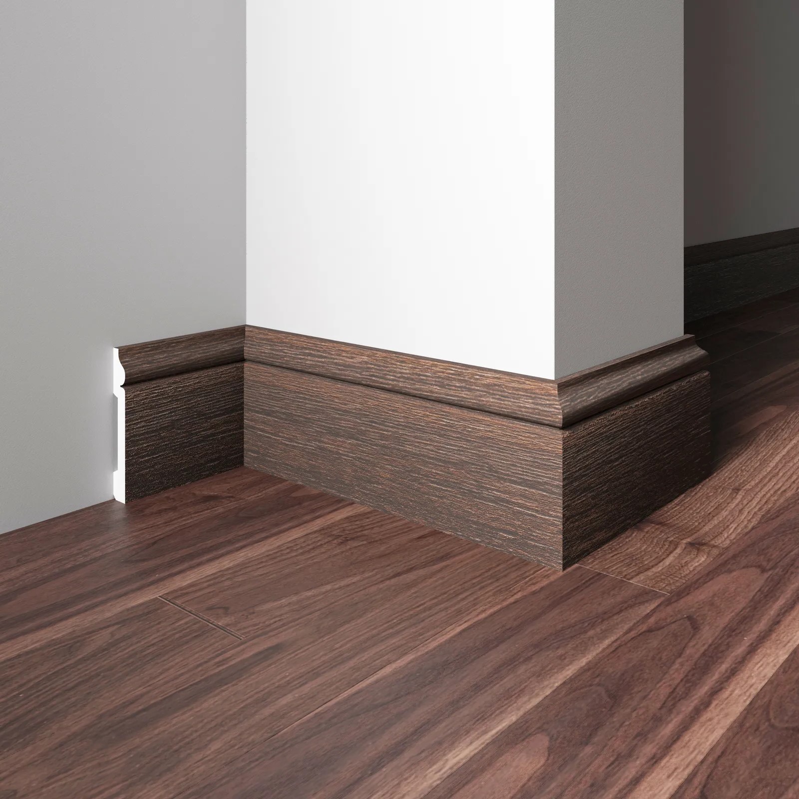 Плинтус Decor-Dizayn 005-73SH 2400×79×13 фото в интерьере