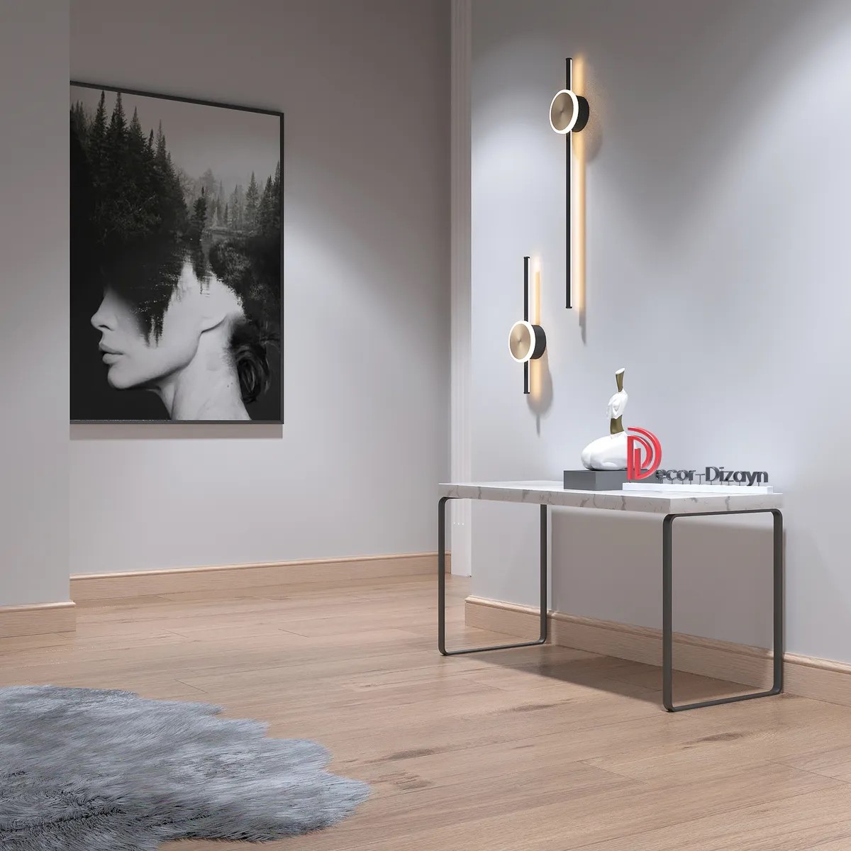 Плинтус Decor-Dizayn 005-76SH 2400×79×13 фото в интерьере