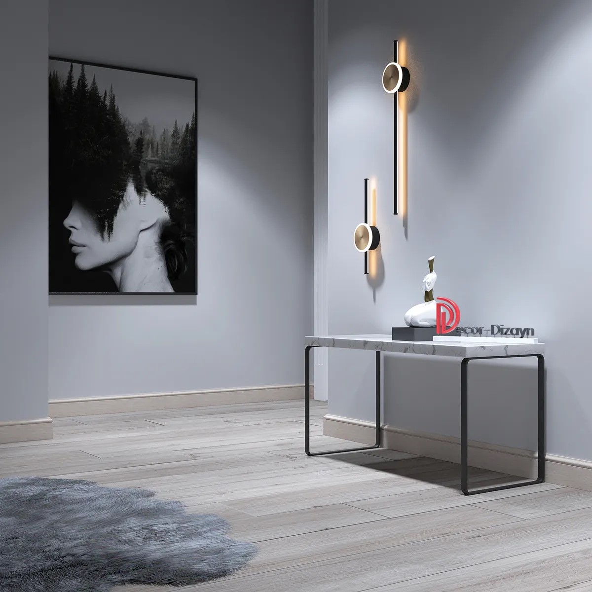 Плинтус Decor-Dizayn 005-77 2400×79×13 фото в интерьере