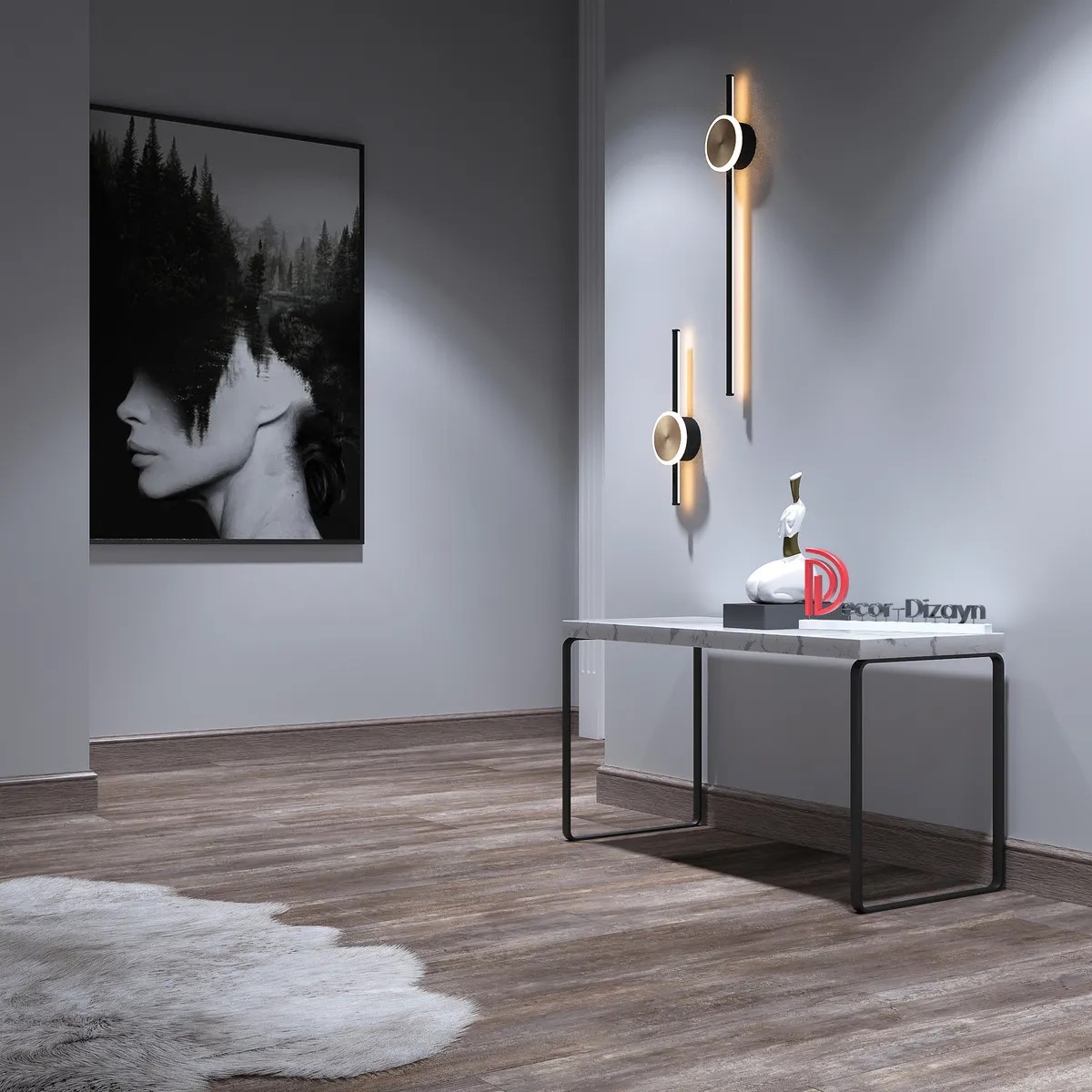 Плинтус Decor-Dizayn 005-80SH 2400×79×13 фото в интерьере