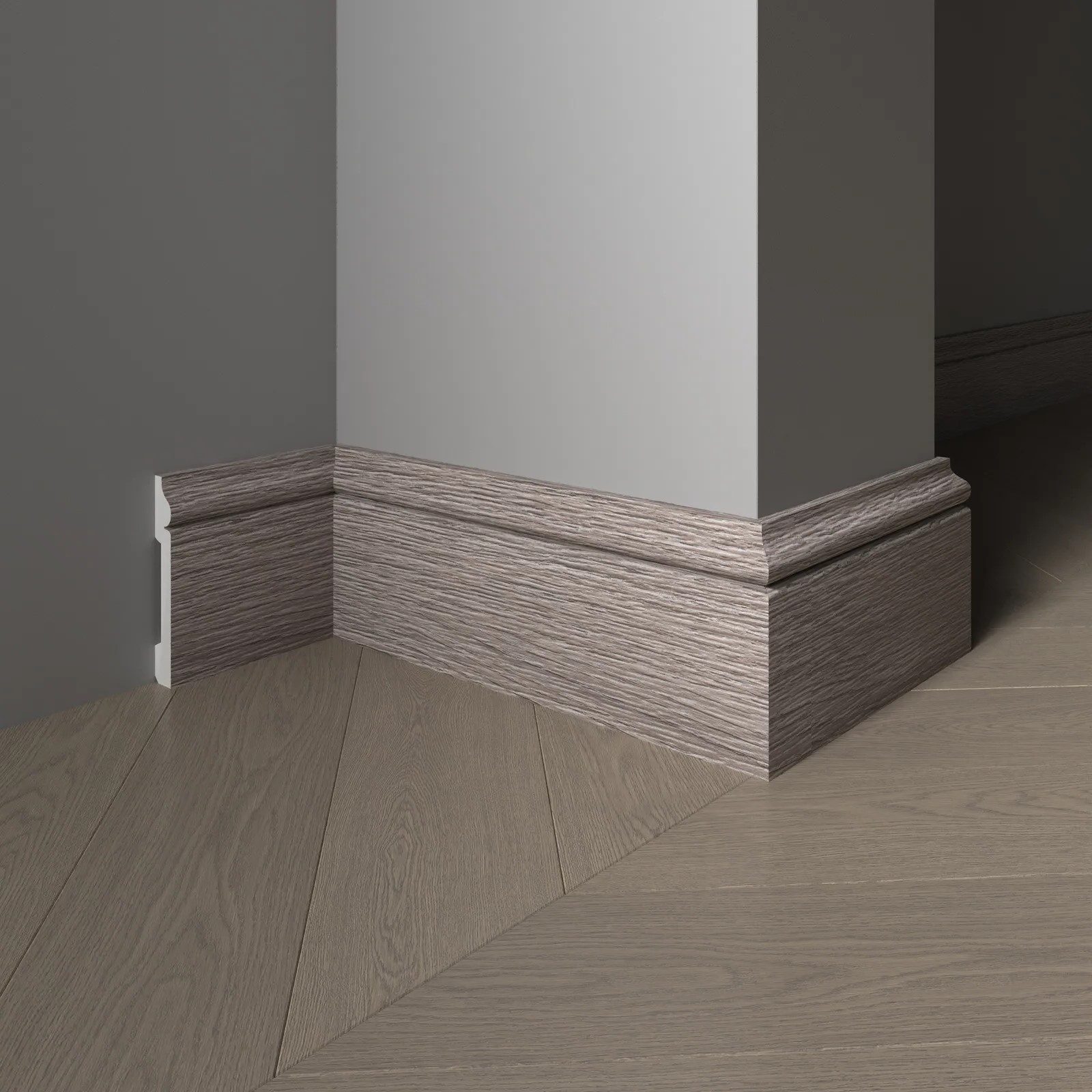 Плинтус Decor-Dizayn 005-80SH 2400×79×13 фото в интерьере