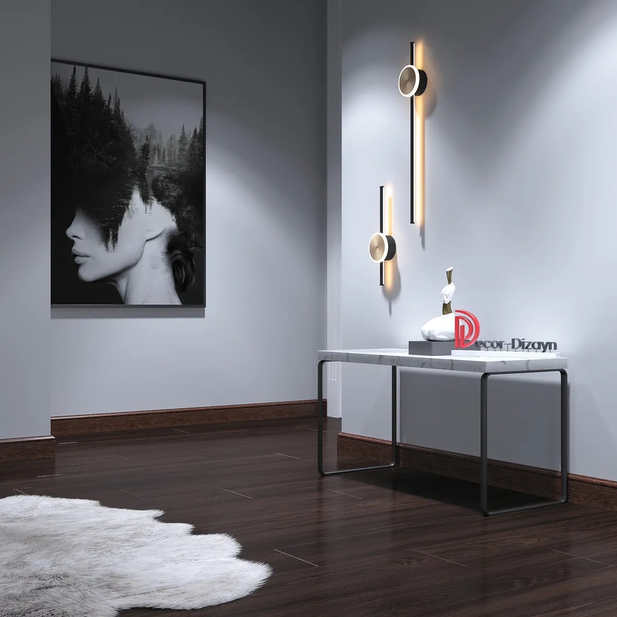 Плинтус Decor-Dizayn 005-82SH 2400×79×13 фото в интерьере