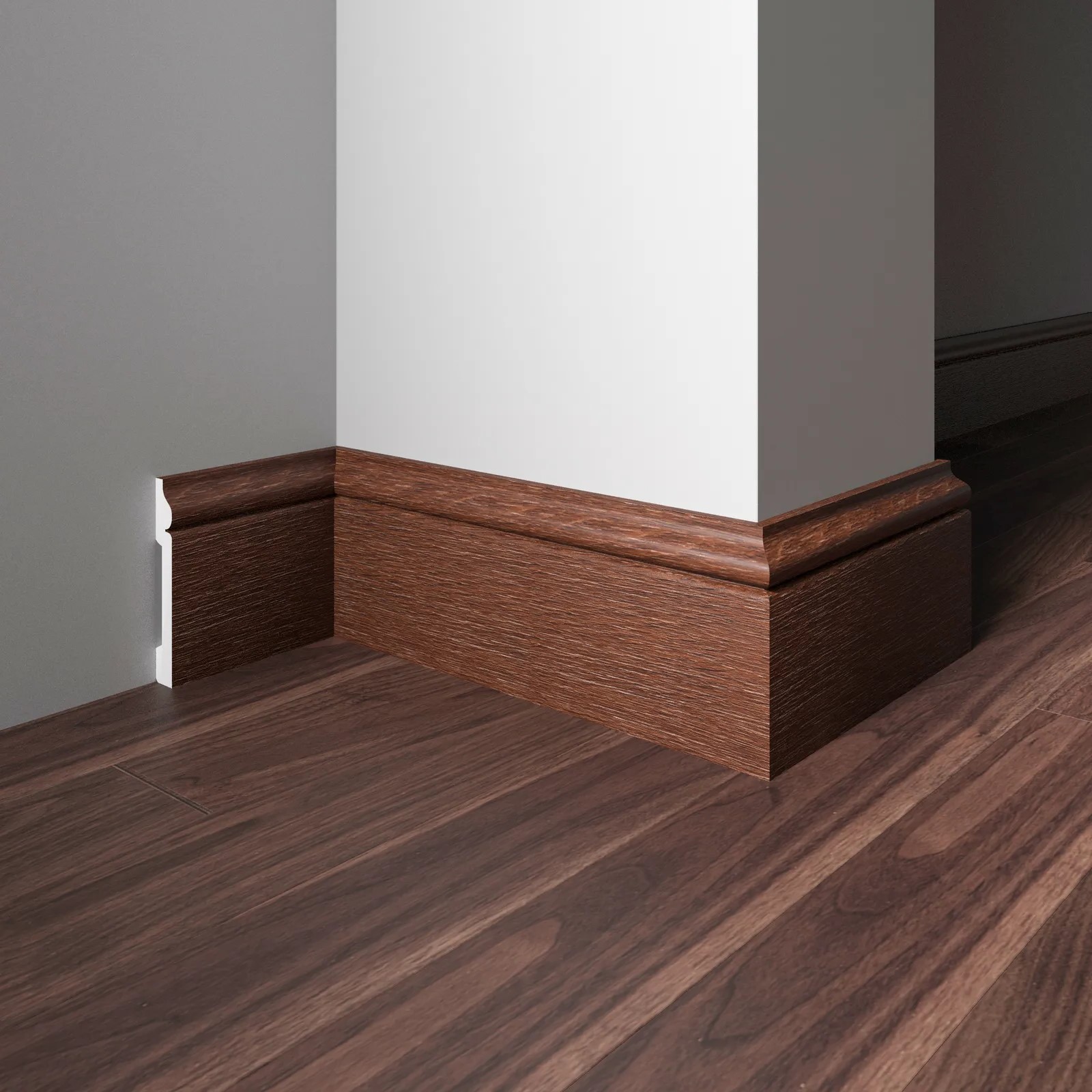 Плинтус Decor-Dizayn 005-82SH 2400×79×13 фото в интерьере