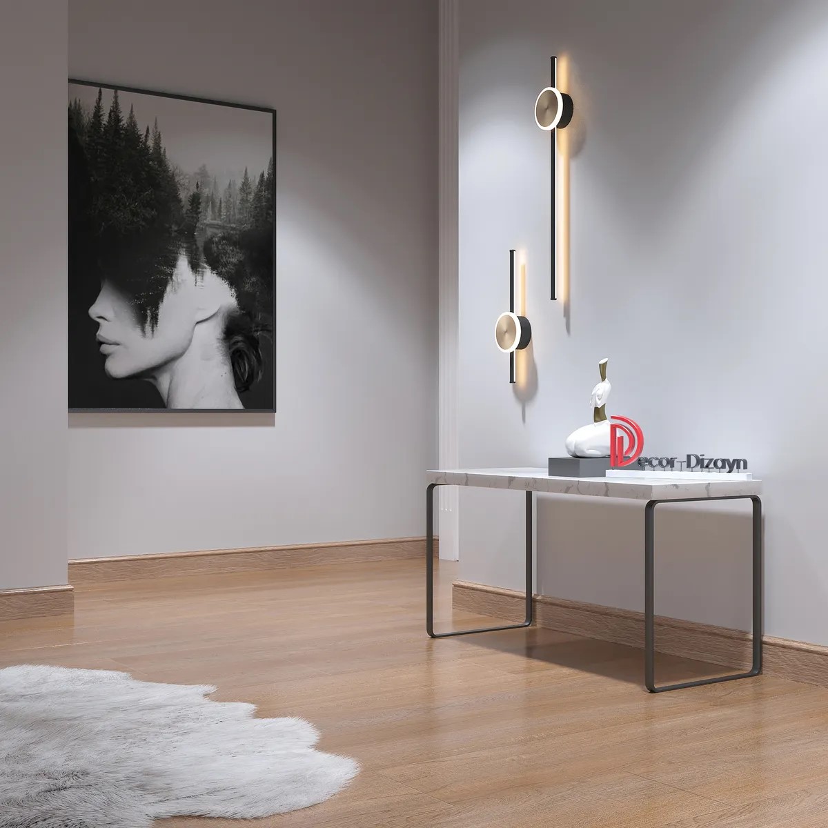 Плинтус Decor-Dizayn 005-90SH 2400×79×13 фото в интерьере