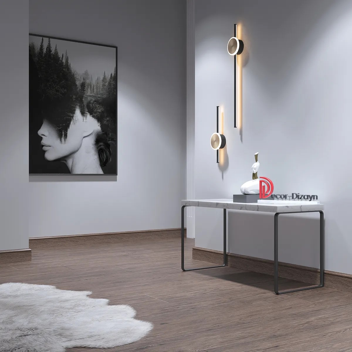 Плинтус Decor-Dizayn 005-92SH 2400×79×13 фото в интерьере