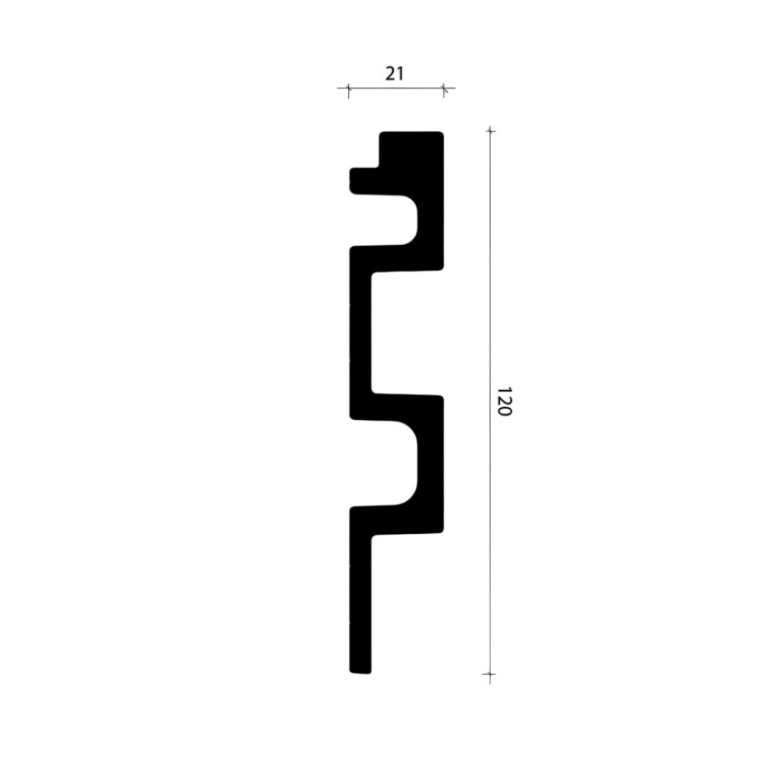 Стеновая панель из полистирола Alpine Walls LineArt ECO78217401BT 2900×120×21