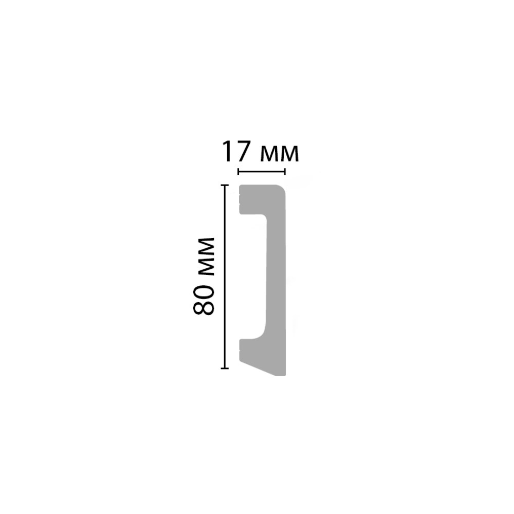 Плинтус Decomaster D235-18D 2400×80×17