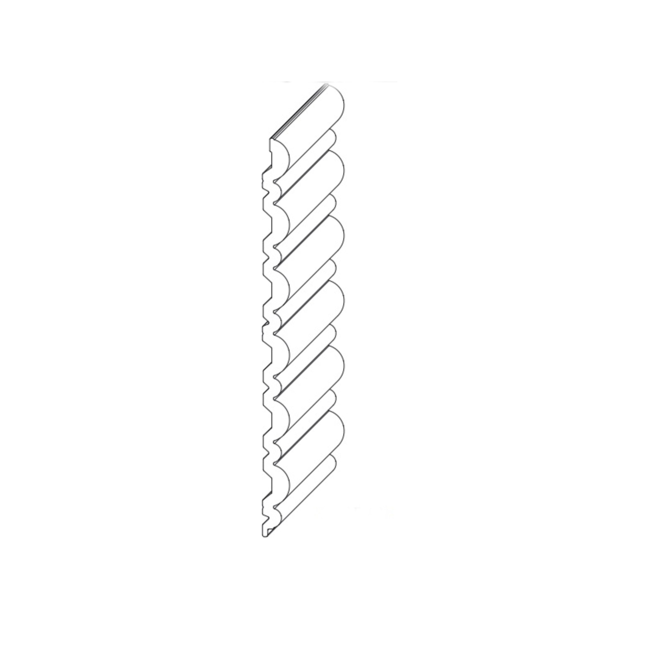 Стеновая панель под покраску Orac Decor WX211-2600 Flute 2600×255×17