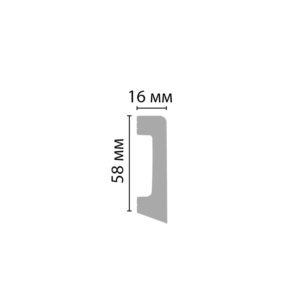 Плинтус Decomaster D234-79 2400×58×16